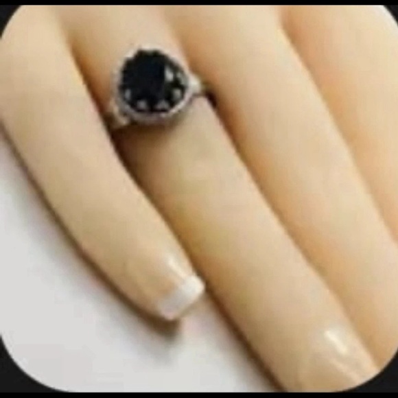 Vintage Genuine NAVAJOSigned JP
JanePopovich Hematite 925Sterling
Silver Ring - Picture 1 of 5